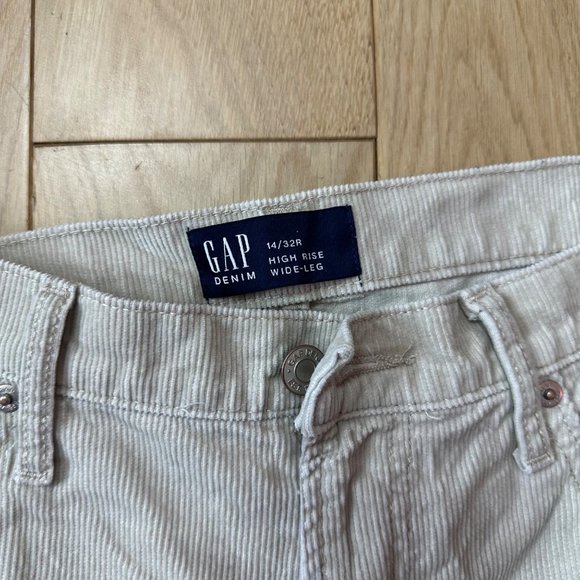 GAP Cream Wide Leg Pants - Picture 3 of 5